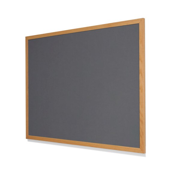 2204 Poppy Seed Colored Cork Forbo Bulletin Board with Red Oak Frame
